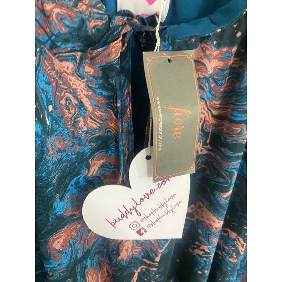 NWT Buddy Love Women's Zozo Elastic Waist V Neck, Bell Sleeve Dress - Medium - Picture 2 of 14